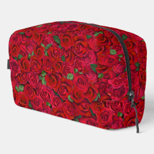 Trousse De Toilette Jardin de roses rouges motif floral romantique san