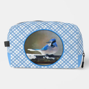 Trousse De Toilette Jay Bleu en hiver Peinture de neige Oiseau origina