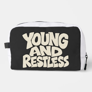 Trousse De Toilette Jeune et Inquiet Typographie Gras