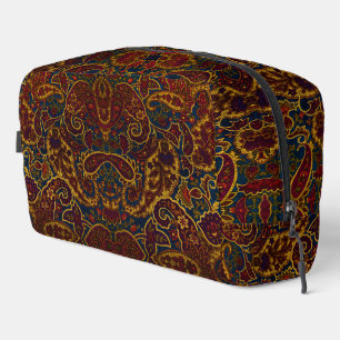 Trousse De Toilette Joli design en cachemire marron foncé vintage