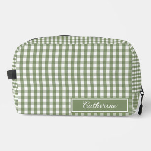 Trousse De Toilette Joli Gingham Vert Motif Vichy Cosmétique Joli