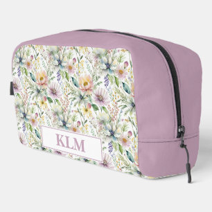 Trousse De Toilette Joli motif floral monogramme pastel