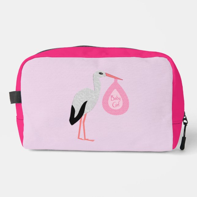 Trousse De Toilette Jolie chatte rose bébé fille Stork (Recto)