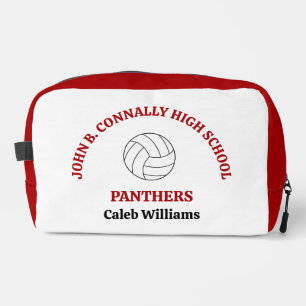 Trousse De Toilette Joueuse de volley-ball au lycée rouge personnalisé