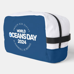 Trousse De Toilette Journée mondiale des océans Bleu Stylisé Vagues de
