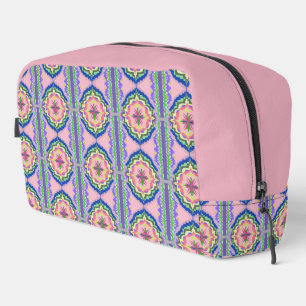 Trousse De Toilette Kaleidoscope Fleur Vibrante : Mandala Rose et Émer