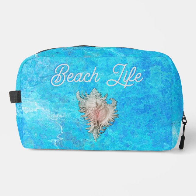 Trousse De Toilette Kit Dopp Conch Shell "Beach Life" (Recto)