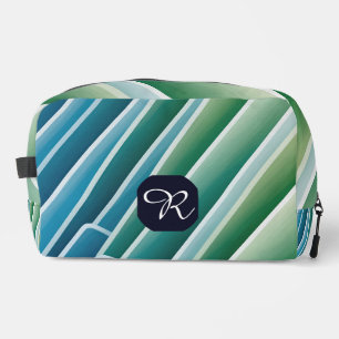Trousse De Toilette Kit Dopp Monogramme personnalisé - Vert bleu