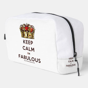 Trousse De Toilette La couronne dorée rouge de SlipperyJoe reste calme