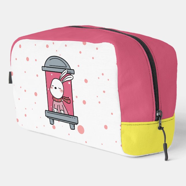 Trousse De Toilette Lapin À La Fenêtre (Coin droit)