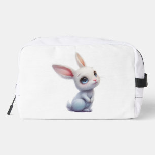 Trousse De Toilette Lapin blanc mignon aux grands yeux bleus