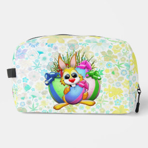 Trousse De Toilette Lapin drôle mordant un œuf de Pâques