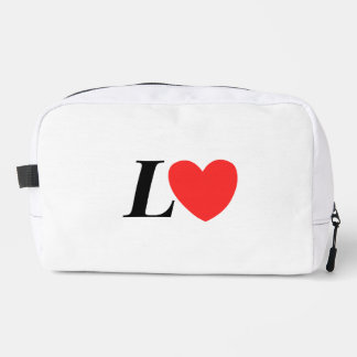 Trousse De Toilette Letter L Heart - Valentine Initial Love Design