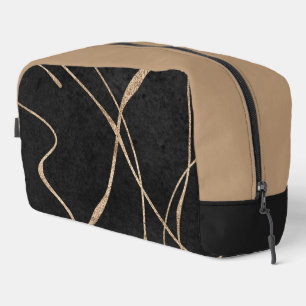 Trousse De Toilette Lignes Abstraites Gold et Black