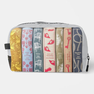 Trousse De Toilette Livres de Jane Austen + Citation (gris)