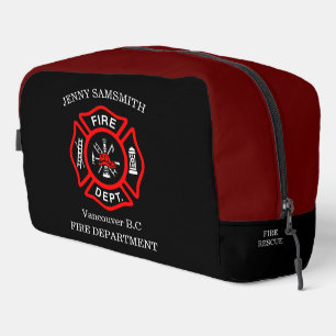Trousse De Toilette Logo du service d'incendie Badge noir et rouge