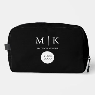 Trousse De Toilette Logo noir et blanc minimaliste et élégant