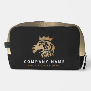 Trousse De Toilette Logo Professionnel Élégant Gold Lion