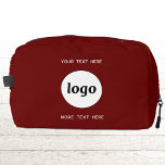 Trousse De Toilette Logo Texte Entreprise Promotion Marque Bourgogne<br><div class="desc">Ajoutez votre propre logo à ce design. Minimaliste et professionnel. Modifiez ou supprimez le texte supérieur et inférieur, ajoutez votre nom, votre slogan d'entreprise, votre numéro de téléphone ou votre site Web. Idéal pour un produit promotionnel pour vos employés, employés, clients et clients. Idéal pour les salons, les voyages, les...</div>