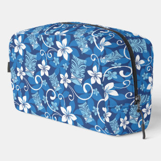 TROUSSE DE TOILETTE LUAU TIKI PATTERN (BRIGHT BLUE) DOPP KIT