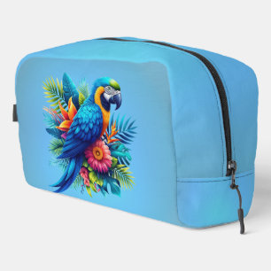 Trousse De Toilette Macaw tropicale bleue et colorée