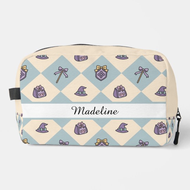 Trousse De Toilette Magic Academy Wizard School Name Travel  Blue (Recto)