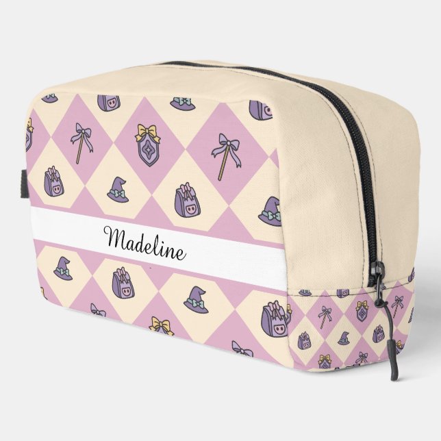 Trousse De Toilette Magic Academy Wizard School Name Travel  Pink (Coin droit)