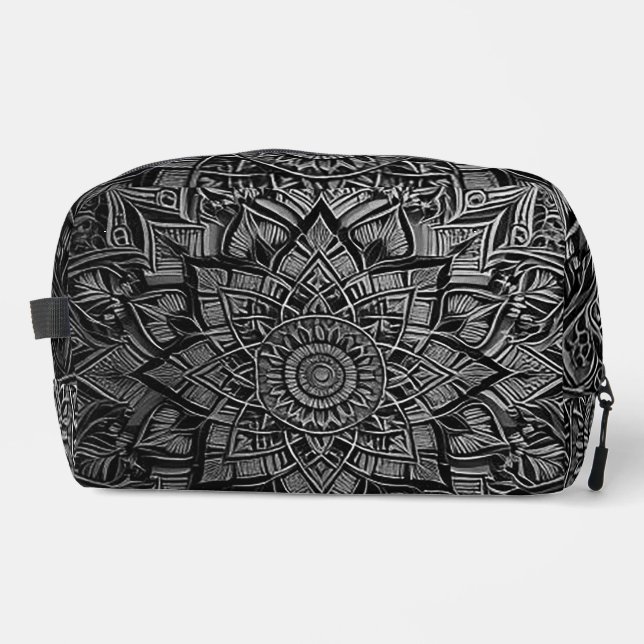 Trousse De Toilette Mandala Argent   (Recto)