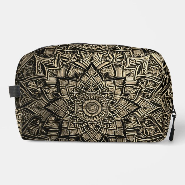 Trousse De Toilette Mandala doré   (Recto)