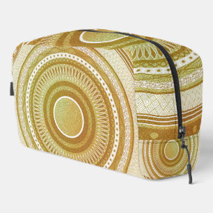 Trousse De Toilette Mandala doré et pailleté