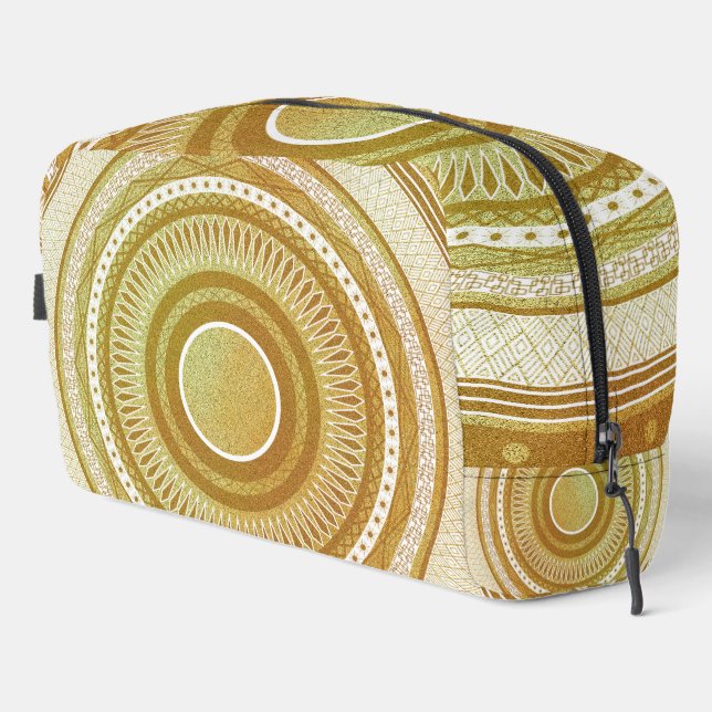 Trousse De Toilette Mandala doré et pailleté (Coin droit)