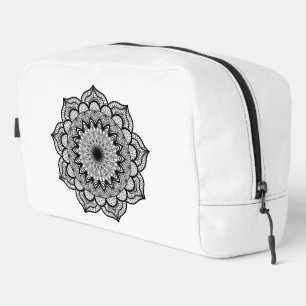 Trousse De Toilette Mandala noir sur fond blanc