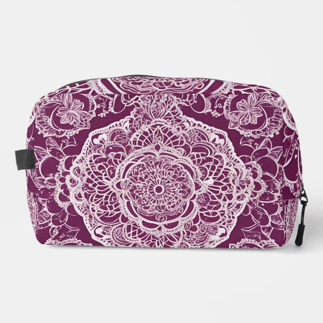 Trousse De Toilette Mandala violet art IA  (Recto)