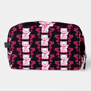 Trousse De Toilette Maneki-neko japonais rose