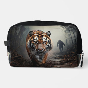 Trousse De Toilette Marcher Vieille forêt surréelle de tigres noirs et