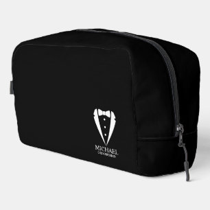 Trousse De Toilette Mariage noir Tuxedo Suit Groomsmen personnalisé