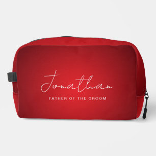Trousse De Toilette Mariage rouge Père de la Groom Custom Dopp Kit