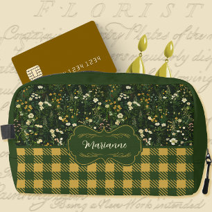 Trousse De Toilette Marianne Dark Daisy Floral à Carreaux