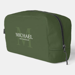 Trousse De Toilette Masculine Monogramme personnalisé et nom Groomsmen