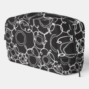 Trousse De Toilette Matrice florale abstraite (fusain) Beaux-arts