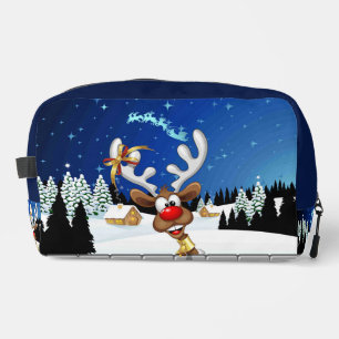 Trousse De Toilette Mème de Noël drôle de renne qui regarde par-dessus