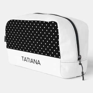 Trousse De Toilette Micro pois blancs sur fond noir