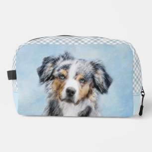 Trousse De Toilette Miniature American Shepherd Peinture MAS Chien Art