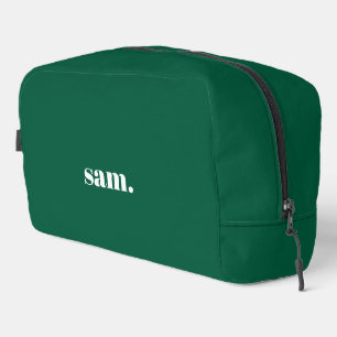 Trousse De Toilette Minimaliste texte personnalisé gras vert