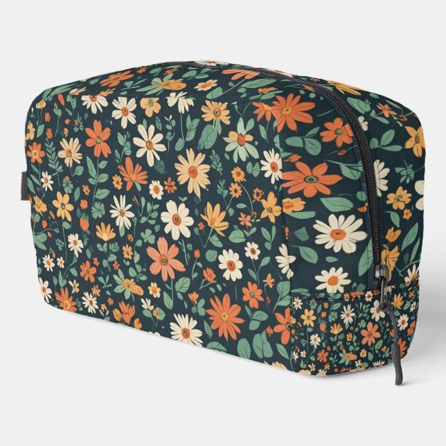 Trousse De Toilette Modèle floral simple (Coin droit)