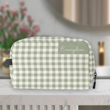 Modèle Gingham Cottagecore Bohème Beige Sage Nom