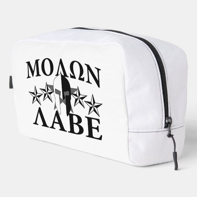 Trousse De Toilette Molon Labe Casque guerrier spartiate 5 étoiles (Coin droit)