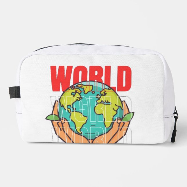 Trousse De Toilette Monde – Conception de globe d'aventure de voyage (Recto)