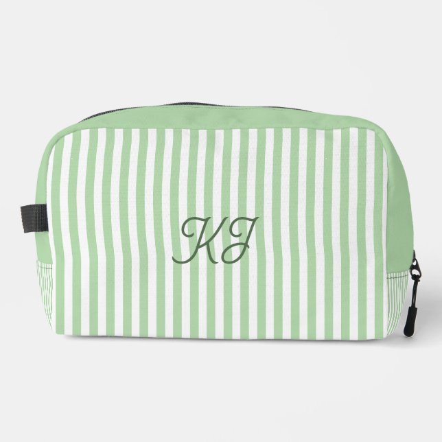 Trousse De Toilette Monogram Initials Striped Custom (Recto)