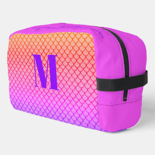 Trousse De Toilette Monogramme à l'échelle de sirène dégradé rose mode